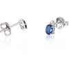 Diamond Sky Jewelry Auksiniai auskarai su deimantais ir safyrais „Notika II“