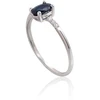 Diamond Sky Jewelry Auksinis žiedas su deimantais ir safyrais „Grakštumas IV“
