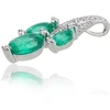 Diamond Sky Jewelry Auksinis pakabukas su deimantais ir smaragdais „Emerald Vine“