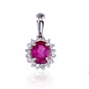 Diamond Sky Jewelry Auksinis pakabukas su deimantais ir rubinais „Ferro V“