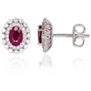 Diamond Sky Jewelry Auksiniai auskarai su deimantais ir rubinais „Ferro V“