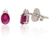 Diamond Sky Jewelry Auksiniai auskarai su deimantais ir rubinais „Notika“