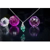 Diamond Sky Jewelry Auksinis pakabukas su deimantais ir smaragdais „Emerald Vine“