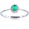Diamond Sky Jewelry Auksinis žiedas su deimantais ir smaragdais „Ferro II“