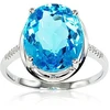 Diamond Sky Jewelry Auksinis žiedas su deimantais ir topazais „Adele III“