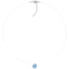 Diamond Sky Jewelry (Išskirtinis) Nematomasis sidabrinis pakabukas (Arctic Mėlyna) su Swarovski Zirconia Pure Brilliance kristalu