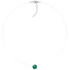 Diamond Sky Jewelry Nematomas sidabrinis pakabukas „Invisible (Žalias)“ su Swarovski® kristalu