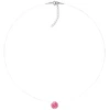Diamond Sky Jewelry (Išskirtinis) Nematomasis sidabrinis pakabukas (Fancy Rožinė) su Swarovski Zirconia Pure Brilliance kristalu