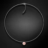 Diamond Sky Jewelry Nematomas sidabrinis pakabukas „Invisible (Fancy Morganite)“ su Swarovski® kristalu