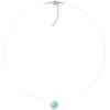 Diamond Sky Jewelry (Išskirtinis) Nematomasis sidabrinis pakabukas (Frosty Mint) su Swarovski Zirconia Pure Brilliance kristalu