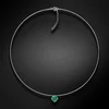Diamond Sky Jewelry Nematomas sidabrinis pakabukas „Invisible (Žalias)“ su Swarovski® kristalu