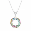 Diamond Sky Jewelry Kaklo papuošalas moterims DiamondSky „Cosmic Ring (Vitrail Light)“ su Swarovski kristalais