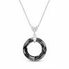 Diamond Sky Jewelry Kaklo papuošalas moterims DiamondSky „Cosmic Ring (Sidabrinis Night)“ su Swarovski kristalais