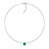 Diamond Sky Jewelry Nematomas sidabrinis pakabukas „Invisible (Žalias)“ su Swarovski® kristalu