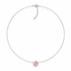 Diamond Sky Jewelry Nematomas sidabrinis pakabukas „Invisible (Fancy Morganite)“ su Swarovski® kristalu