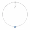 Diamond Sky Jewelry Nematomas sidabrinis pakabukas „Invisible (Arctic Mėlyna)“ su Swarovski® kristalu