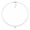 Diamond Sky Jewelry Nematomas sidabrinis pakabukas „Invisible (Silk Baltas)“ su Swarovski® kristalu
