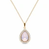 Diamond Sky Jewelry Pakabukas „Celestial Drop (Rose Vanduo Opal)“ su Swarovski® kristalais