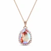 Diamond Sky Jewelry Pakabukas „Celestial Drop III (Rose Peach Shimmer)“ su Swarovski® kristalais