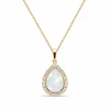 Diamond Sky Jewelry Pakabukas „Celestial Drop (Baltas Opal)“ su Swarovski® kristalais