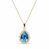 Diamond Sky Jewelry Pakabukas „Celestial Drop (Aquamarine Mėlyna)“ su Swarovski® kristalais