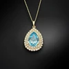 Diamond Sky Jewelry Pakabukas „Jasmine (Aquamarine)“ su Swarovski® kristalais