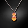 Diamond Sky Jewelry Pakabukas „Juno IV (Oranžinis Glow DeLite)“ su Swarovski® kristalais