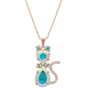 Diamond Sky Jewelry Pakabukas „Solar Cat (Aurora Borealis)“ su Swarovski® kristalais