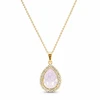 Diamond Sky Jewelry Papuošalų rinkinys moterims „Celestial Drop (Rose Vanduo Opal)“ su Swarovski® kristalais