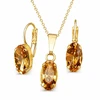 Diamond Sky Jewelry Papuošalų rinkinys moterims „Enigma (Light Colorado Topaz)“ su Swarovski® kristalais