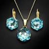 Diamond Sky Jewelry Papuošalų rinkinys moterims „Fantasy (Aquamarine)“ su Swarovski® kristalais