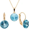 Diamond Sky Jewelry Papuošalų rinkinys moterims „Clarice II (Aquamarine Mėlyna)“ su Swarovski® kristalais