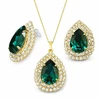 Diamond Sky Jewelry Papuošalų rinkinys moterims „Jasmine (Emerald)“ su Swarovski® kristalais