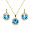Diamond Sky Jewelry Papuošalų rinkinys moterims „Clarice (Aquamarine Mėlyna)“ su Swarovski® kristalais