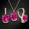 Diamond Sky Jewelry Papuošalų rinkinys moterims „Crete (Fuchsia)“ su Preciosa® kristalais