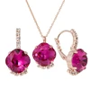 Diamond Sky Jewelry Papuošalų rinkinys moterims „Crete (Fuchsia)“ su Preciosa® kristalais