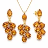 Diamond Sky Jewelry Papuošalų rinkinys moterims „Amber II (Light Amber)“ su Preciosa® kristalais