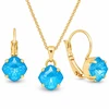 Diamond Sky Jewelry Papuošalų rinkinys moterims „Magical Square (Electric Mėlyna Ignite)“ su Swarovski® kristalais