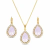 Diamond Sky Jewelry Papuošalų rinkinys moterims „Celestial Drop (Rose Vanduo Opal)“ su Swarovski® kristalais