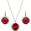 Diamond Sky Jewelry Papuošalų rinkinys moterims „Glare III (Scarlet)“ su Swarovski® kristalais