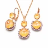 Diamond Sky Jewelry Papuošalų rinkinys moterims „Clarice VI (Peach DeLite)“ su Swarovski® kristalais