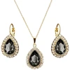 Diamond Sky Jewelry Papuošalų rinkinys moterims „Celestial Drop (Sidabrinis Night)“ su Swarovski® kristalais