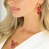 Diamond Sky Jewelry Papuošalų rinkinys moterims „Fillory Magic (Light Siam)“ su Preciosa® kristalais