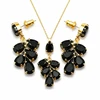 Diamond Sky Jewelry Papuošalų rinkinys moterims „Amber II (Jet)“ su Preciosa® kristalais