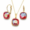 Diamond Sky Jewelry Papuošalų rinkinys moterims „Vintage V (Light Siam Shimmer)“ su Swarovski® kristalais