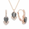 Diamond Sky Jewelry Papuošalų rinkinys moterims „Leonora II (Jet Hematite)“ su Preciosa® kristalais