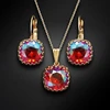 Diamond Sky Jewelry Papuošalų rinkinys moterims „Vintage V (Light Siam Shimmer)“ su Swarovski® kristalais