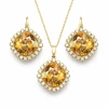 Diamond Sky Jewelry Papuošalų rinkinys moterims „Glare III (Golden Shadow)“ su Swarovski® kristalais