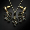 Diamond Sky Jewelry Papuošalų rinkinys moterims „Amber II (Jet)“ su Preciosa® kristalais