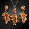 Diamond Sky Jewelry Papuošalų rinkinys moterims „Amber II (Light Amber)“ su Preciosa® kristalais